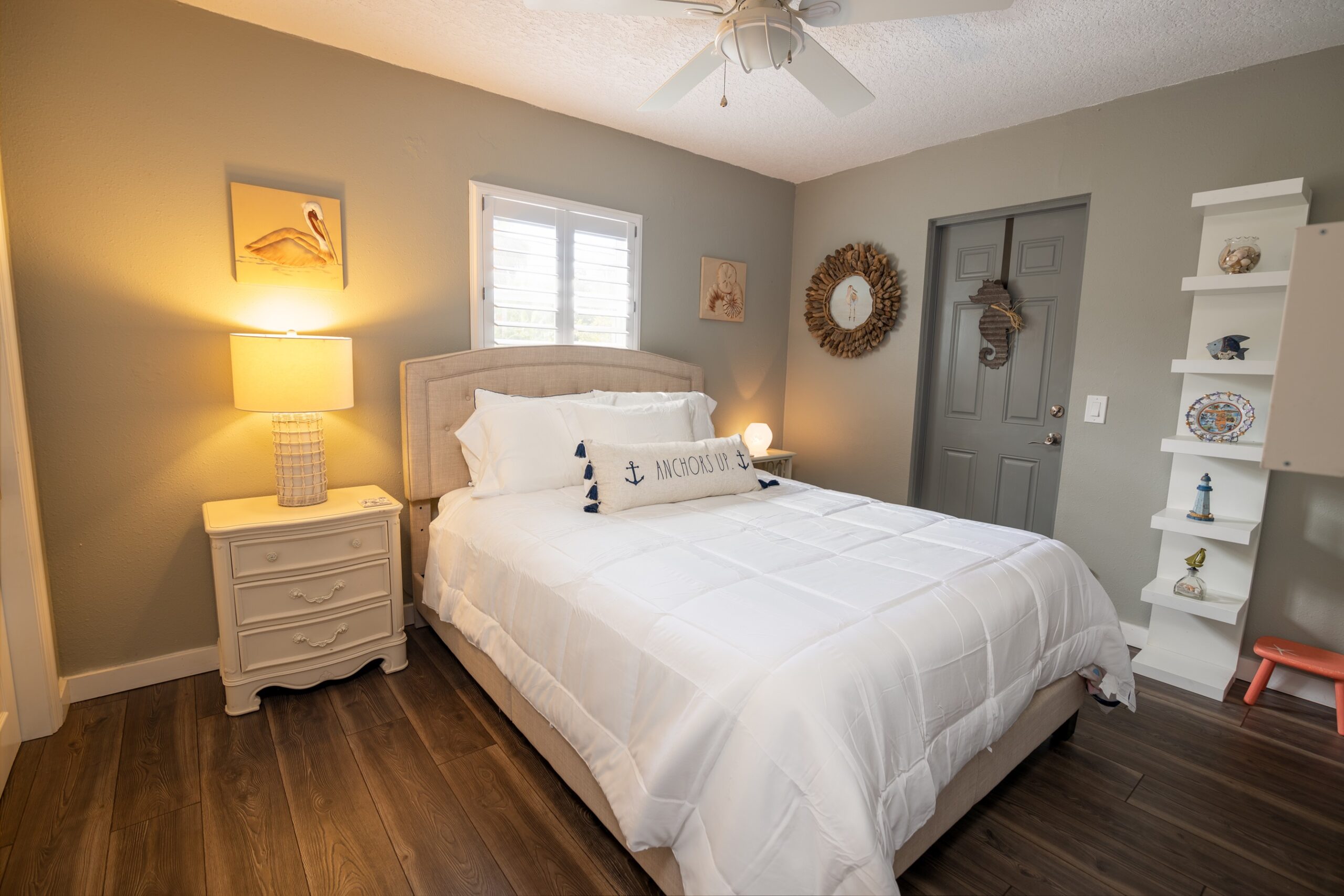 real estate photography of a bedroom in palm harbor crystal beach florida